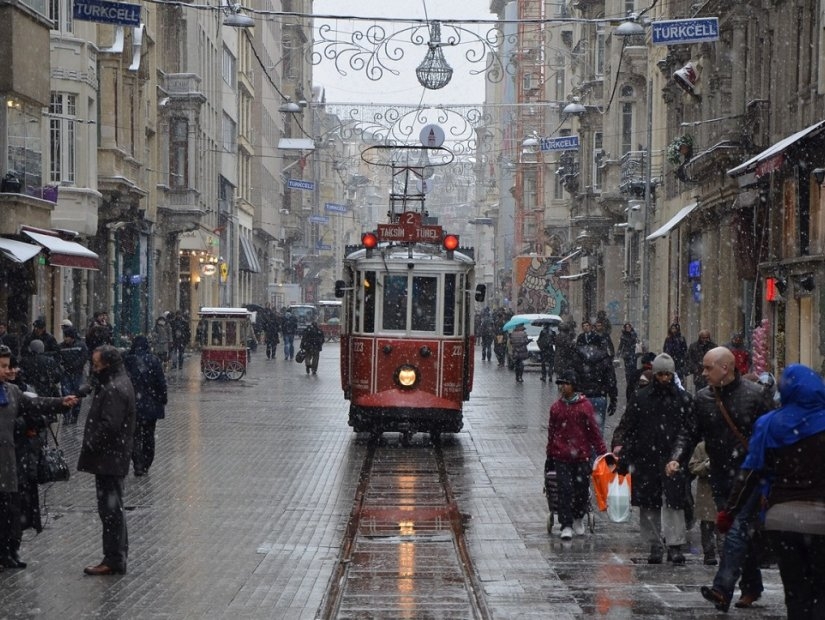 Istiklal Avenue in Winter