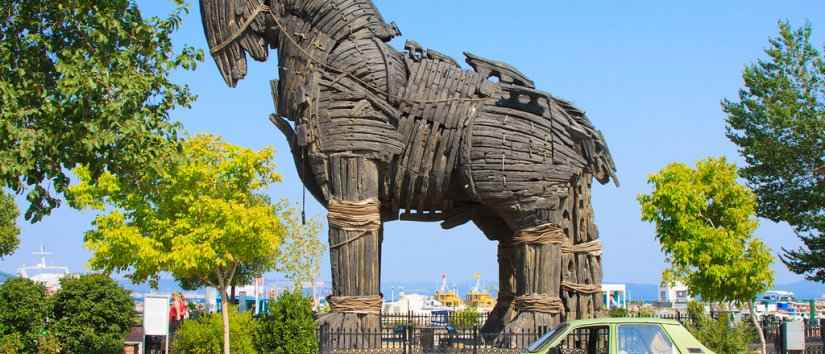 Trojanisches Pferd von Troja in Çanakkale